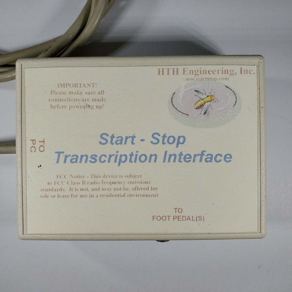 HTH Engineering Start Stop Transcription Interface for PC & Foot Pedals Vintage