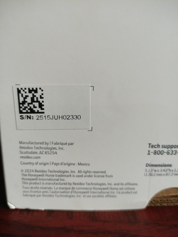 Honeywell Home X2P Programmable Thermostat Single-Stage RTH20B
