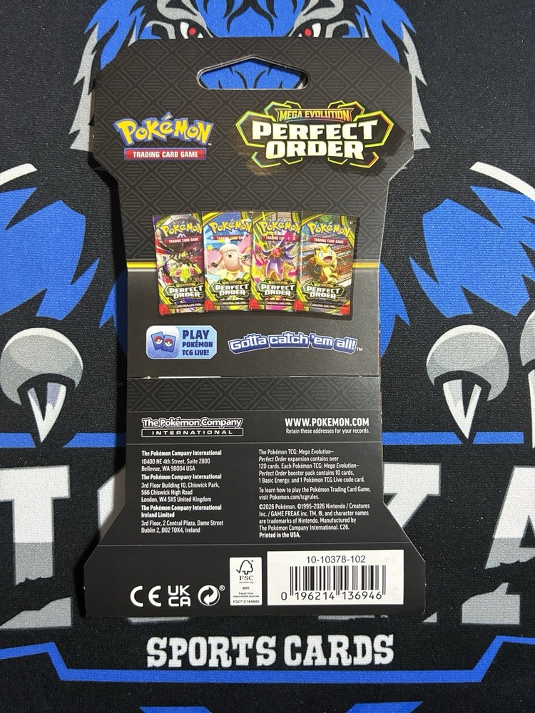 Pokemon Mega Evolution Perfect Order Sleeved Booster Pack - Various Art