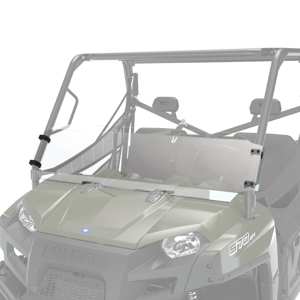 Polaris Lock & Ride Half Front Windshield, Polycarbonate, for RANGER UTV
