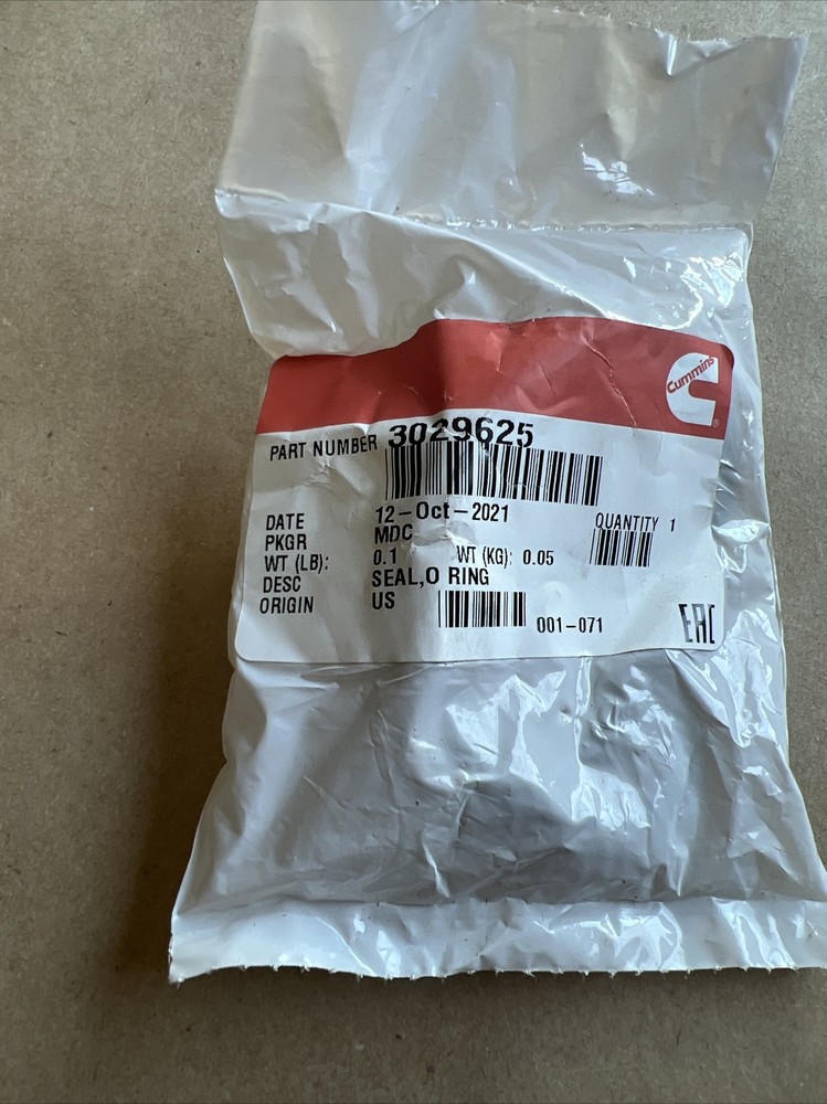GENUINE CUMMINS Seal O Ring 3029625