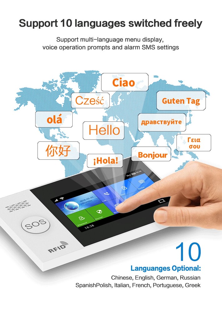 WiFi Alarm System for Home Security Wireless Solar Siren Support Remote Control