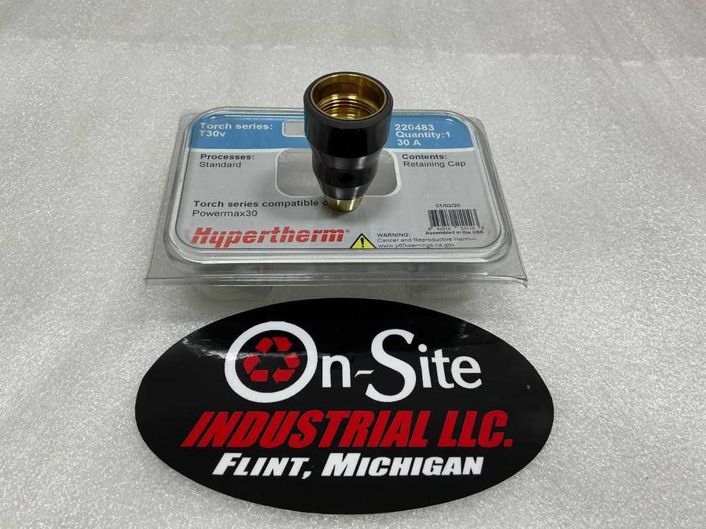 HYPERTHERM 220483 PLASMA CUTTER RETAINING CAP TORCH SERIES T30V