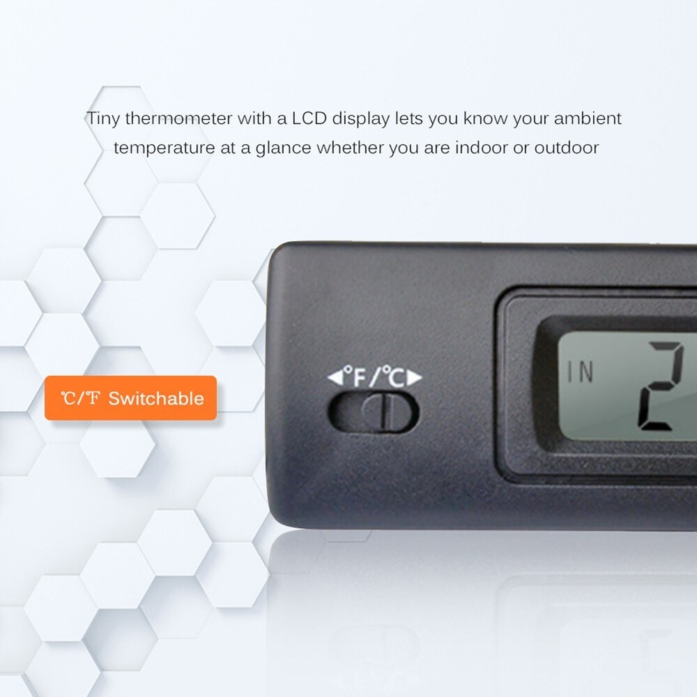 Car Thermometer LCD Screen Digital Clock Multi Function Temperature Display