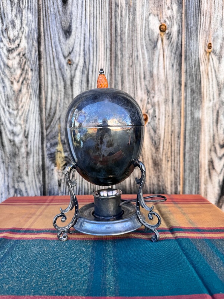 1850s Antique Silver Egg Cooker Made in England