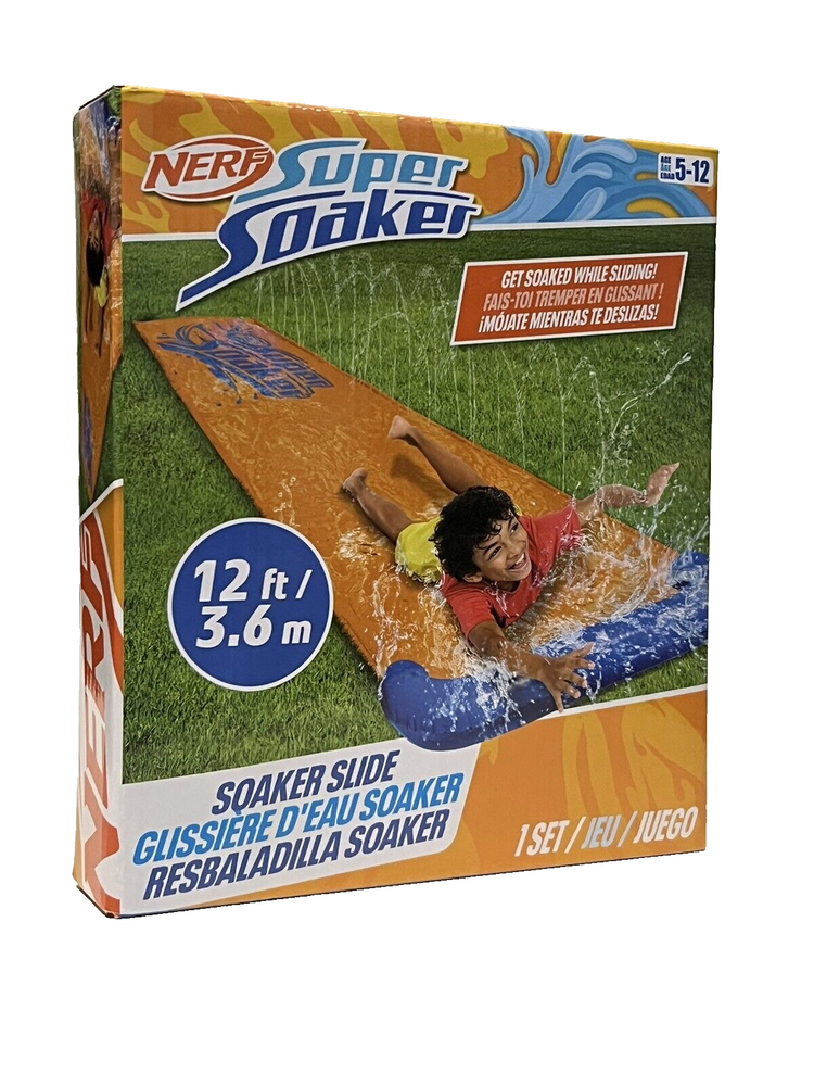 NERF Super Soaker Slide - Get Soaked While Sliding - 12ft slip and slide
