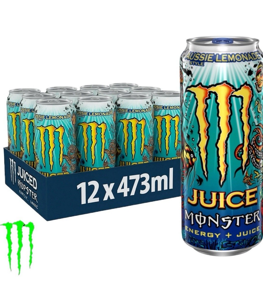 Monster Aussie Lemonade Energy Drink – 12 x 473ml
