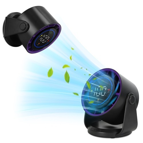 Ultra Quiet Table Fan Wall Mounted Desk Fan USB Rechargeable Digital Display