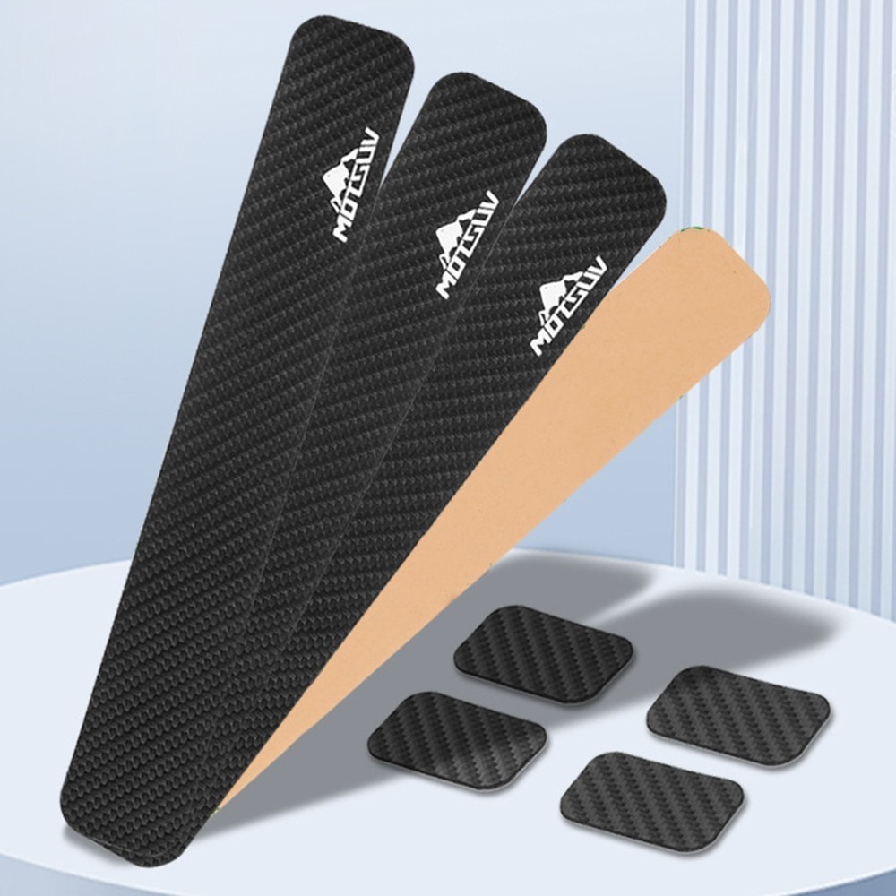 Rust Resistant Bicycle For Chainstay Frame Protector Carbon Fiber Texture