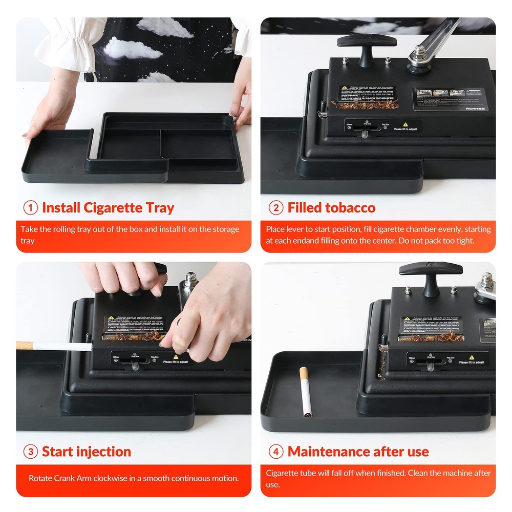 Cigarette Rolling Machine with Rolling Tray, Rolling Machine Hand Operation I...