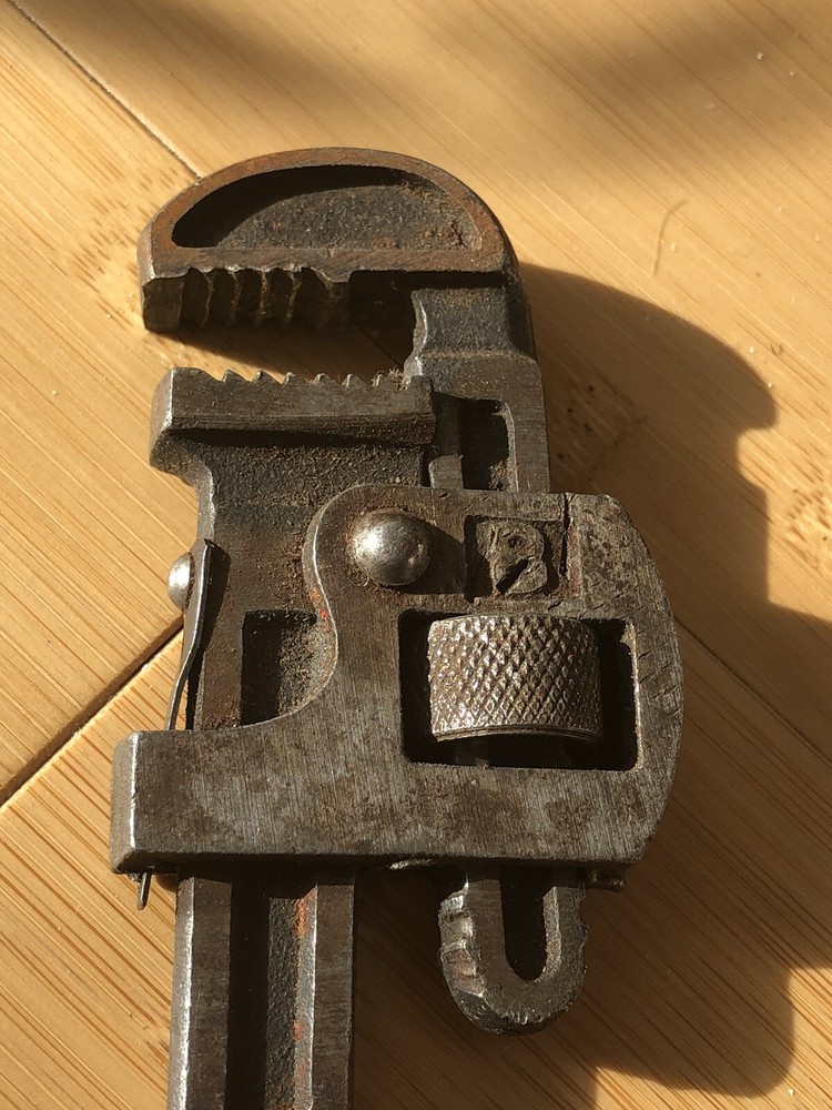Vintage West Germany #8 Adjustable Pipe Wrench - Working Condition