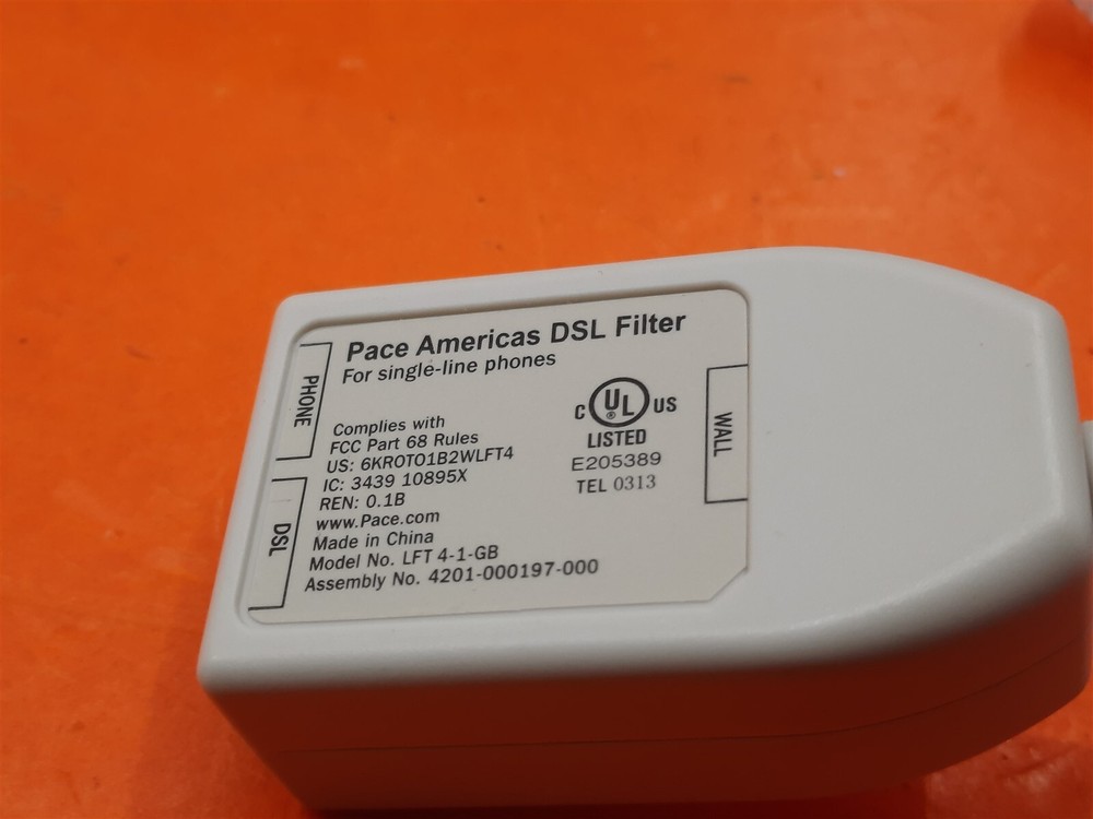 ⭐️⭐️⭐️⭐️⭐️ Pace DSL Filter LFT 4-1-GB For Single-Line Phone