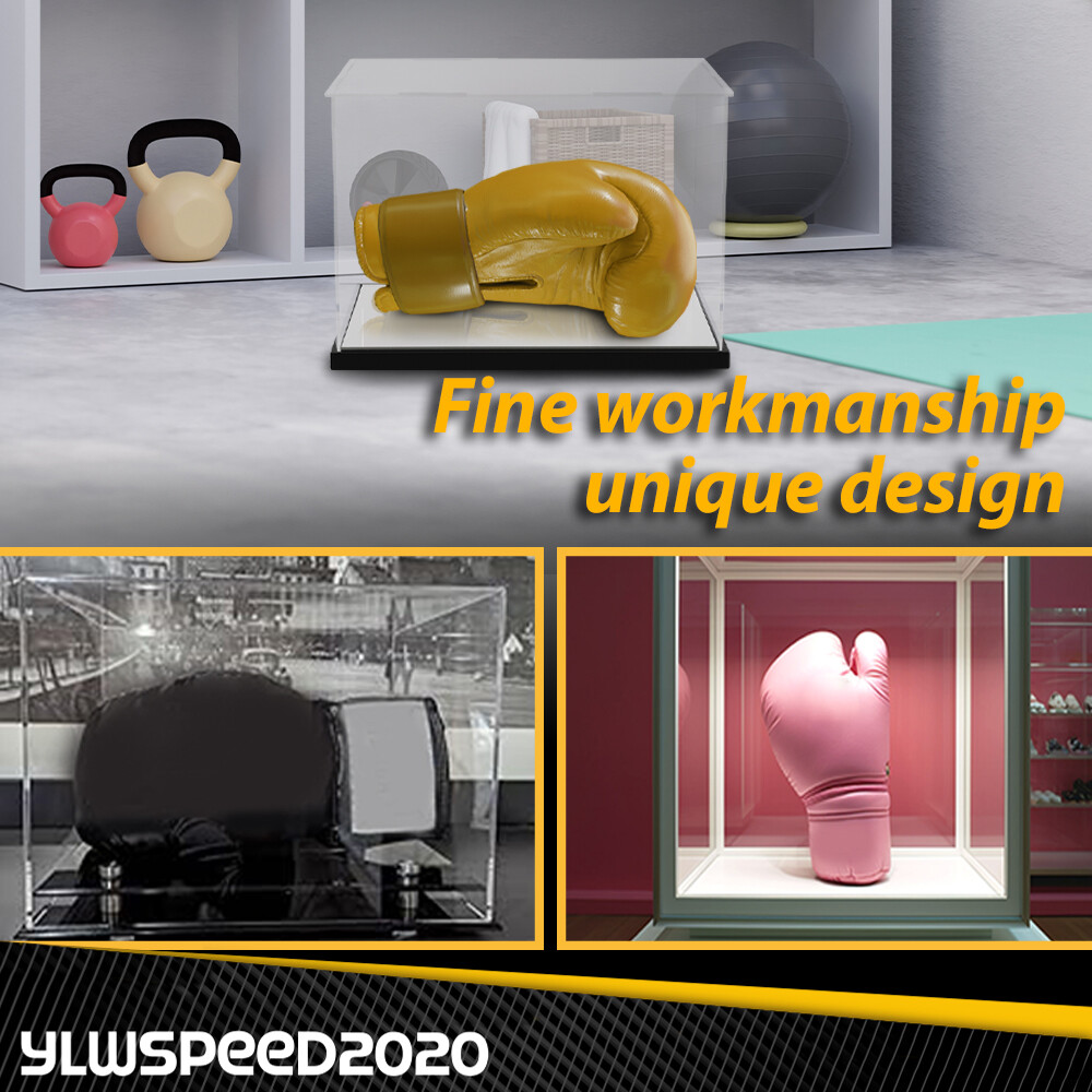 Clear Single Boxing Glove Horizontal Display Case