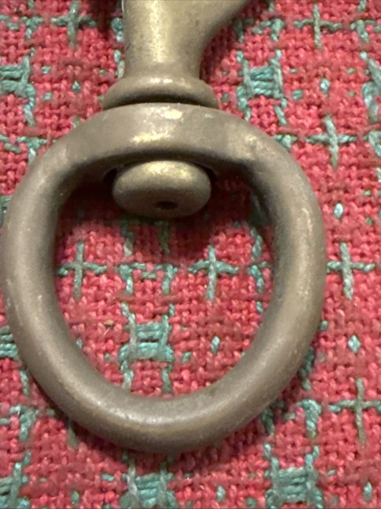 Vintage Solid Brass Swivel Snap Hook Antique Brass
