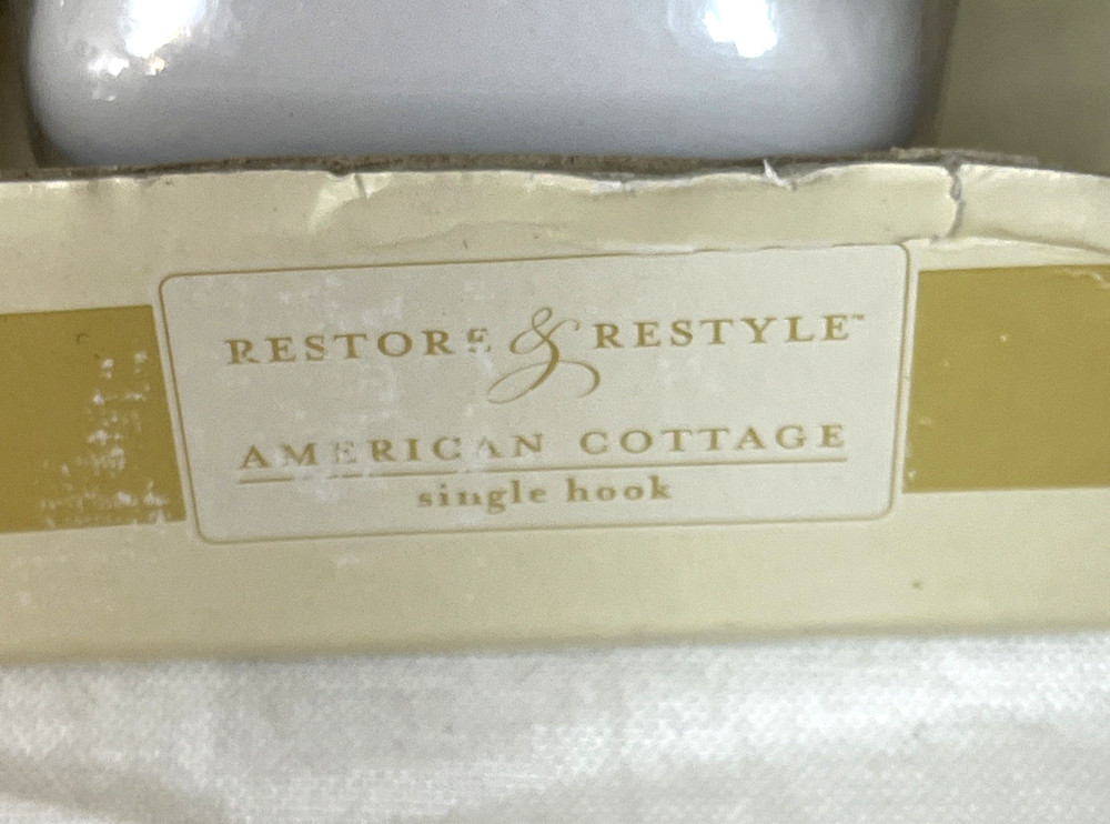 Vintage 2003 Target Restore & Restyle White Ceramic Wall Hook Cottage Style NWT