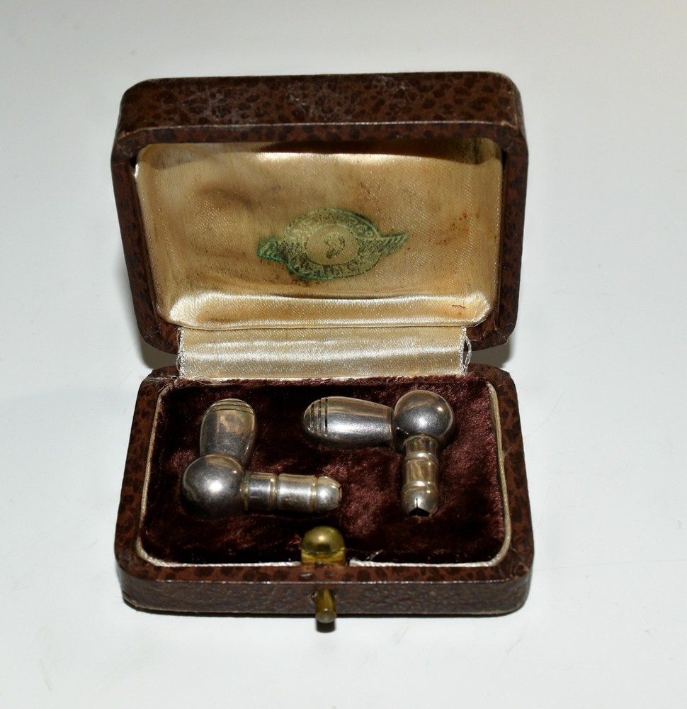 Vintage Hearing Aid Devices Machine Age Art Deco Silver Boxed 1920