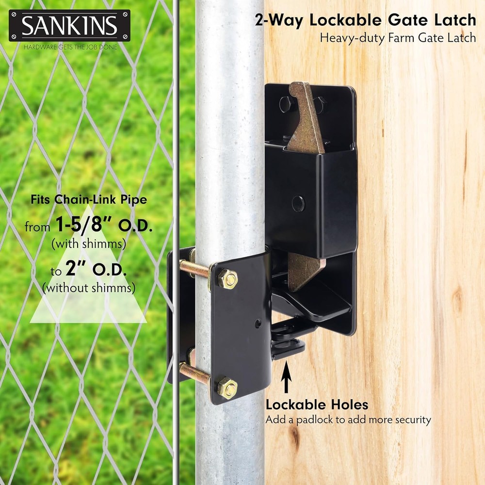 Dual-action heavy-duty lockable fastener, individually packaged.