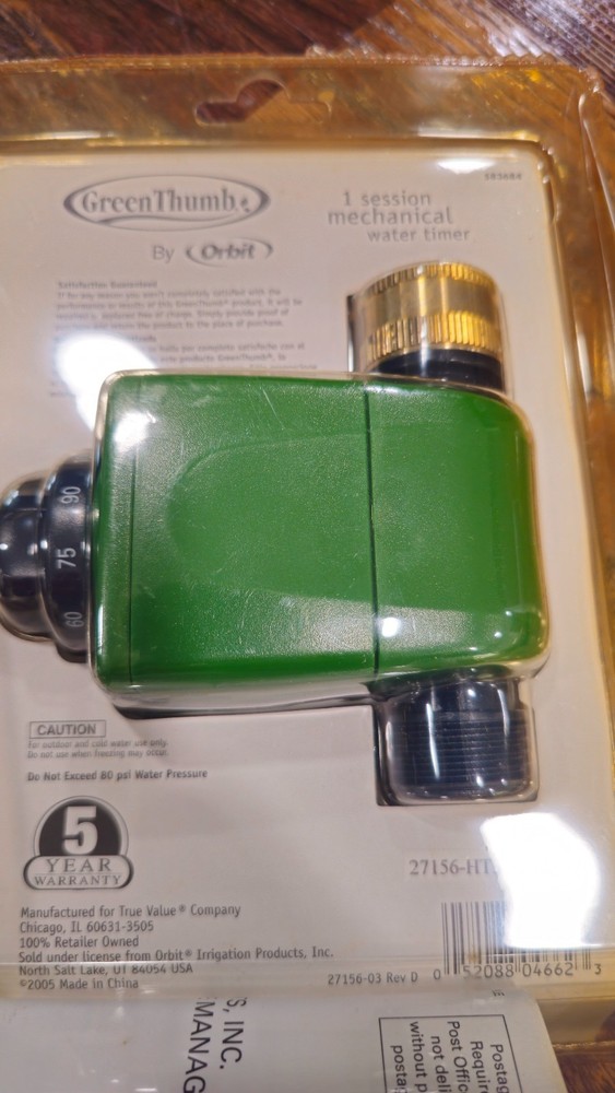 GreenThumb 583684 Medium Duty 1 Session Mechanical Water Timer