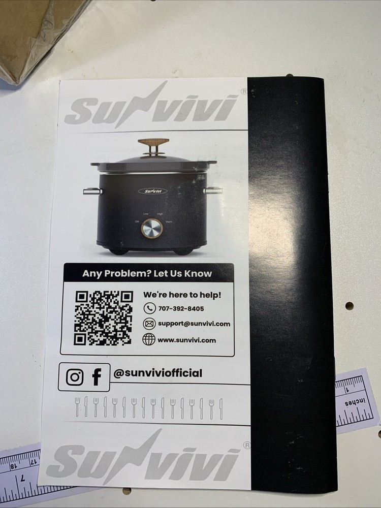 2 Quart Slow Cooker Small Removable Ceramic Pot 3 Heat Settings Blue