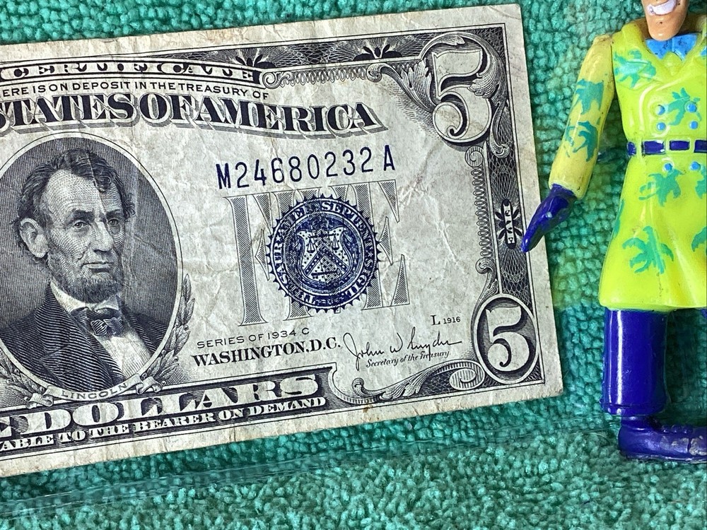 1934 C $5 SILVER CERTIFICATE