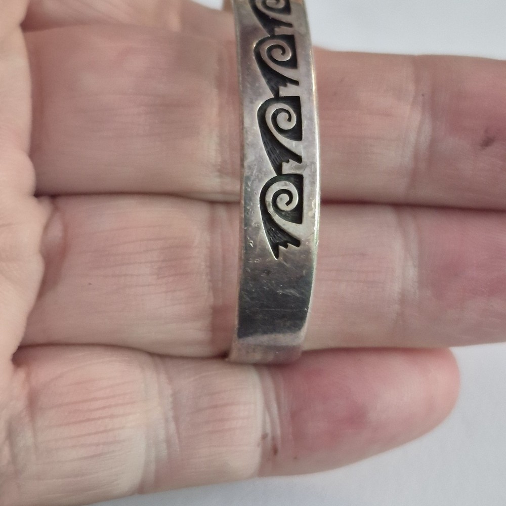 Native American Sterling Silver Braclete Size 6.5