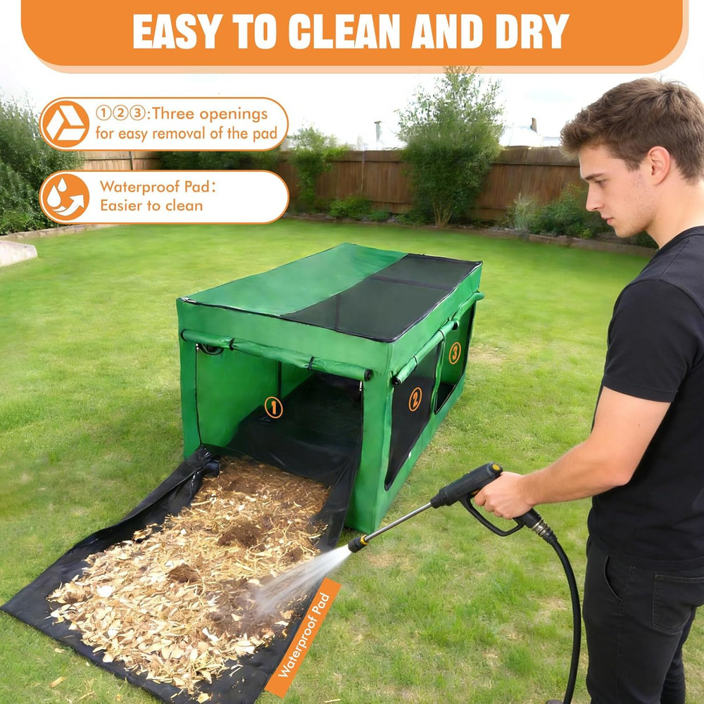 Brooder Box for Chicks, Chicken Run Large Chick Starter Kit Portable Brooding Pe