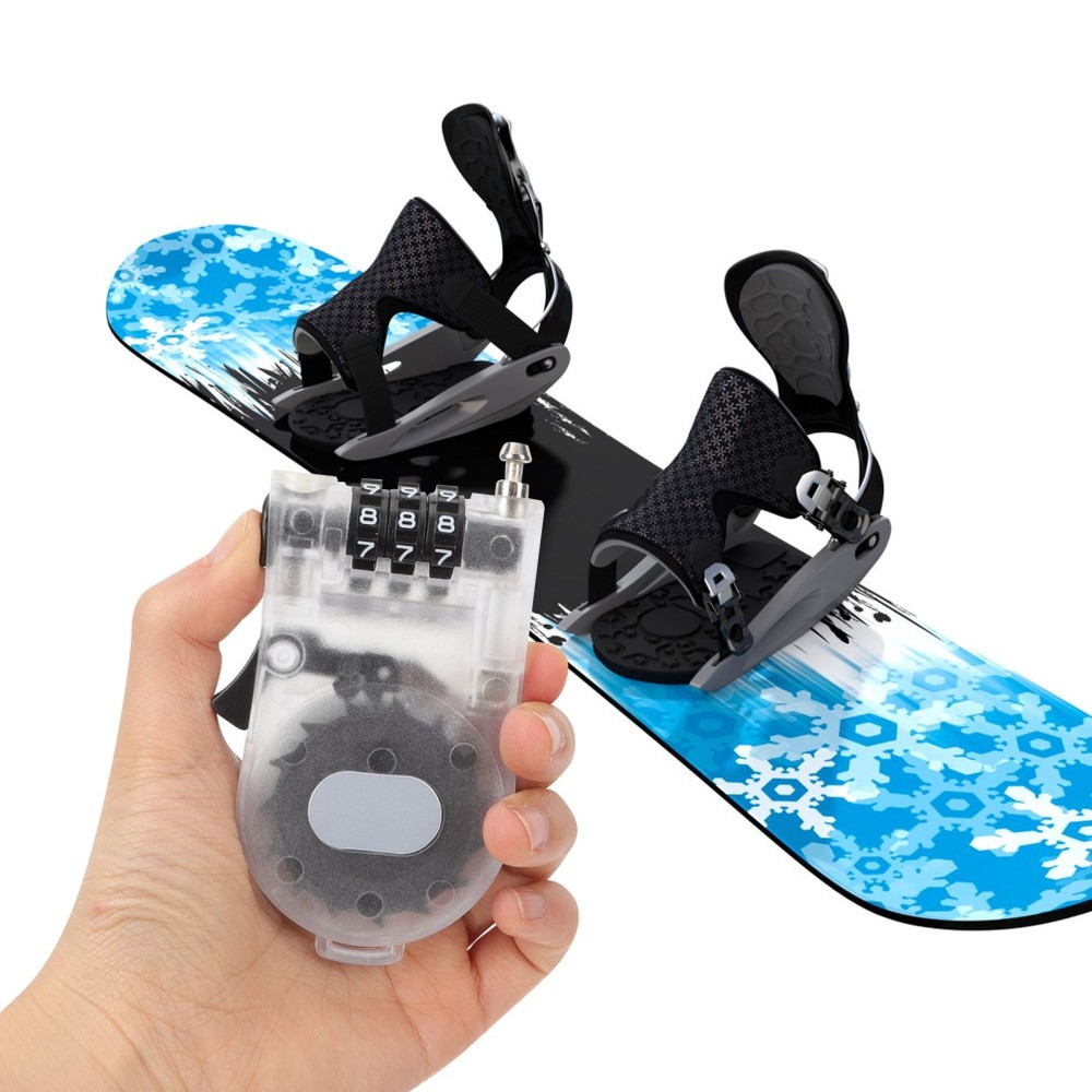 3 Pack Anti Theft Handlebar Lock Combination for Snowboard Ski Cable