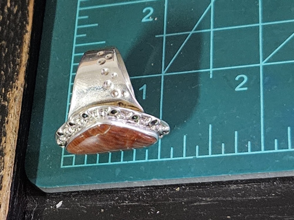 Jay King DTR Sterling Silver Natural Stone Ring Size 10