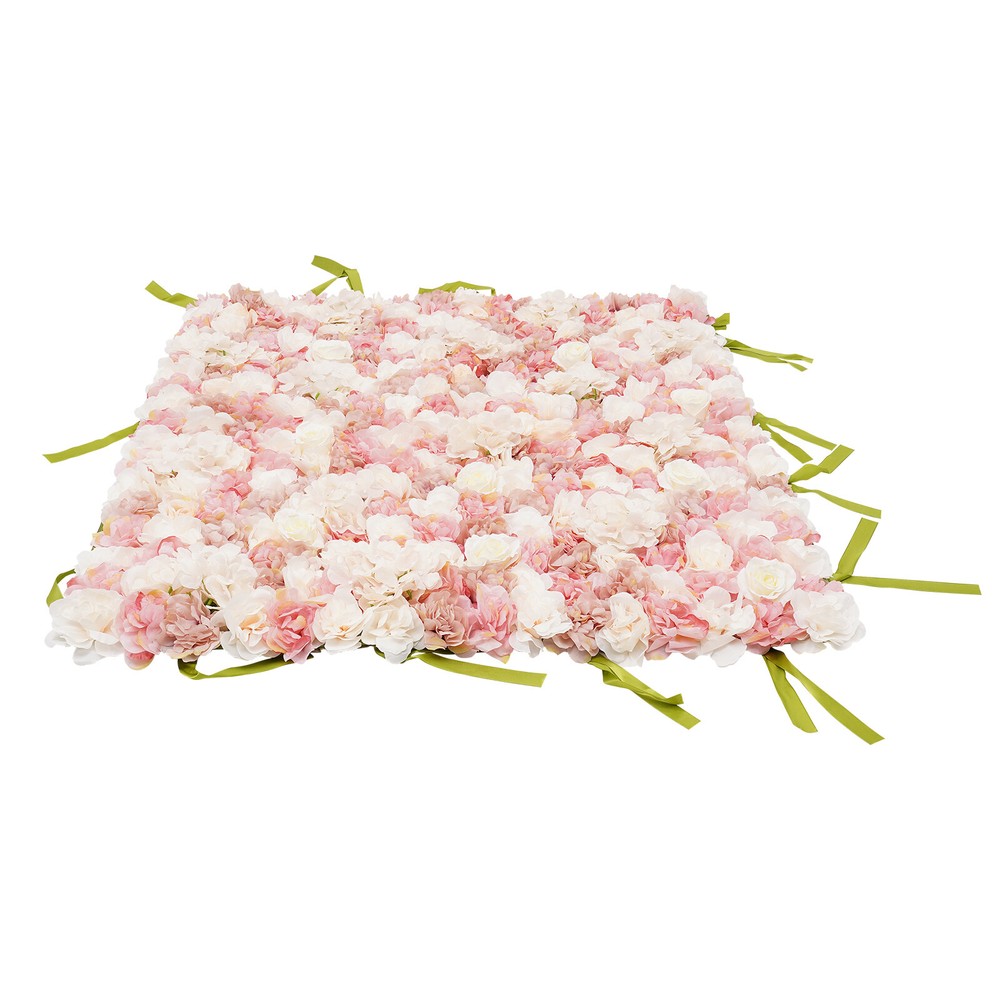 Silk Rose Flower Wall Backdrop Artificial Flower Wall Panel For Wedding Decor