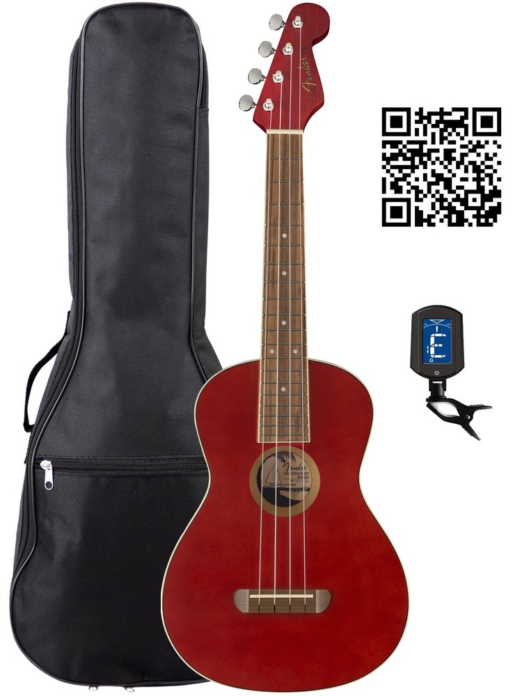 Fender Avalon Tenor Ukulele - Cherry w/ Gig Bag