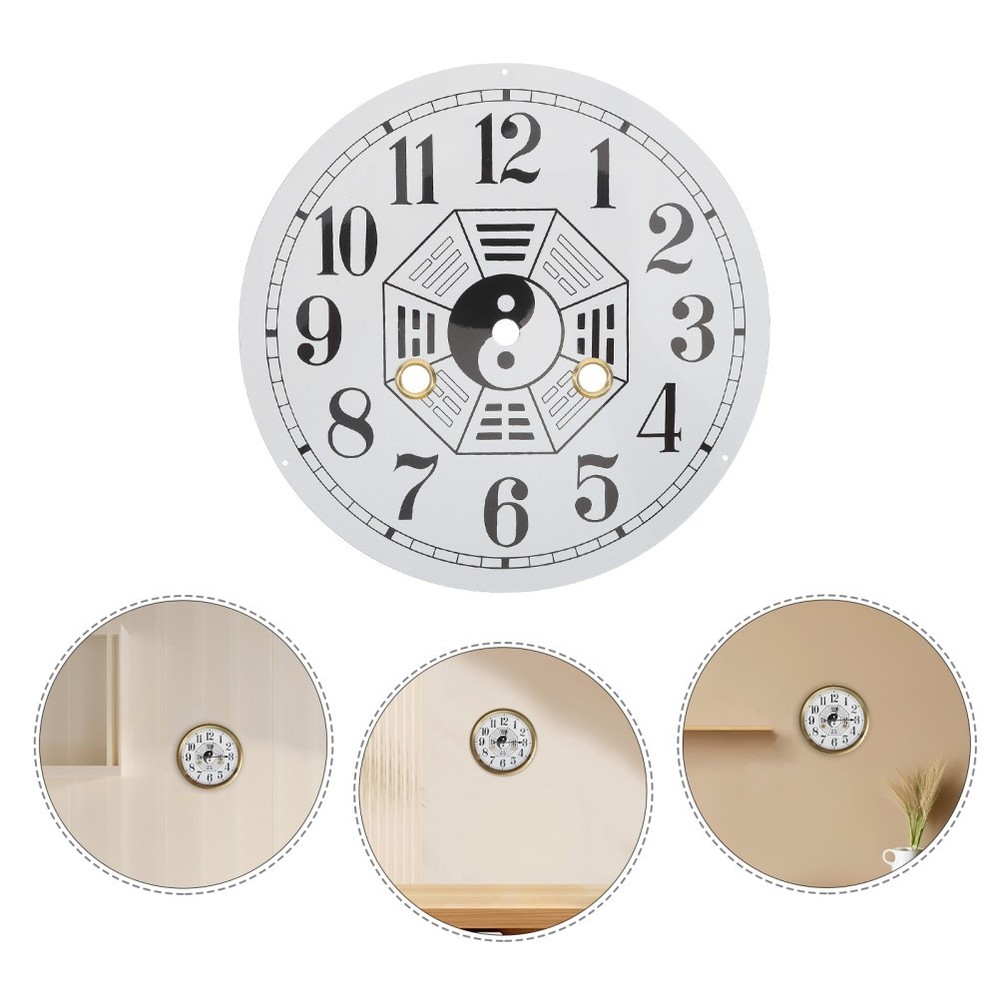 Replacement Clock Parts Dial Face Plastic Round Plate Feng Shui Bagua