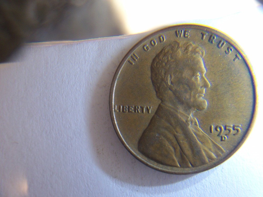 HIGHER GRADE 1955-D WHEAT PENNY DIE ERROR (Please see pics)