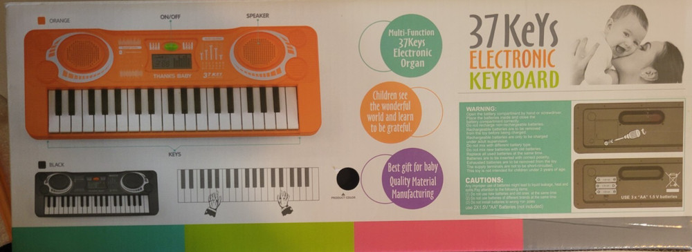 Multi-Function 37 Keys Electronic Organ Kids Piano Musical Teaching Keyboard