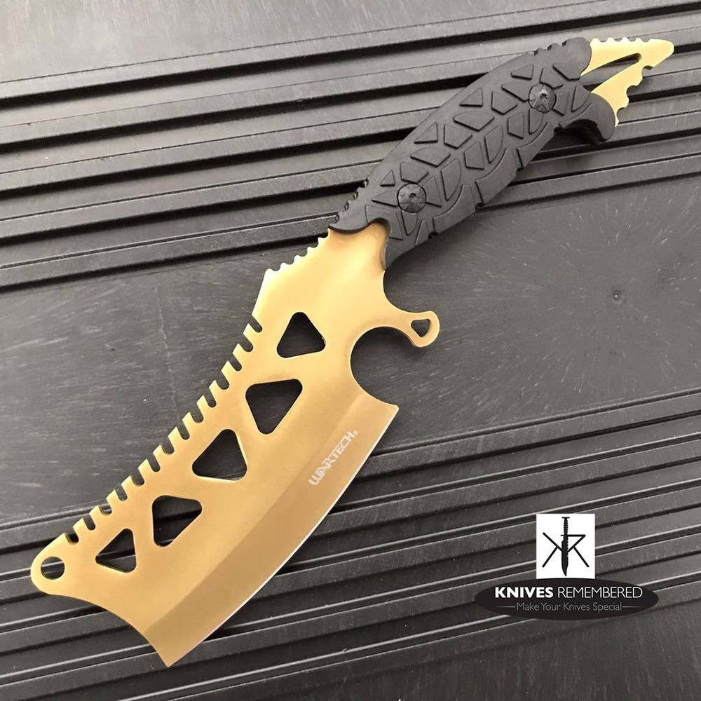 Monogram Custom Knives Engraved Personalized Knife Fixed Blade Hunting Cleaver
