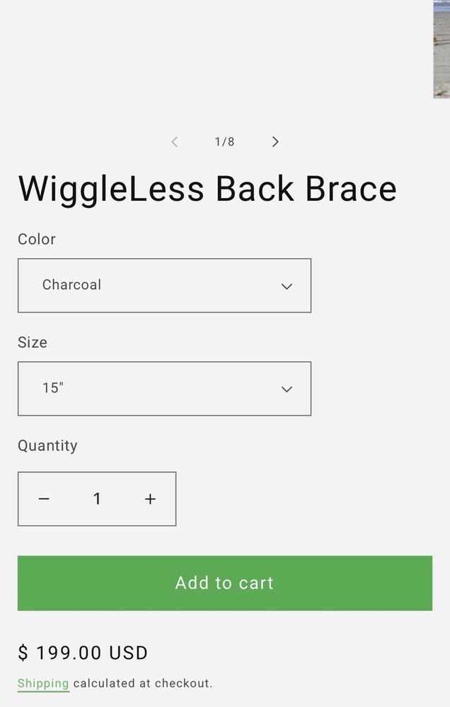 Wiggleless Back Brace for Dogs with IVDD- Size Medium