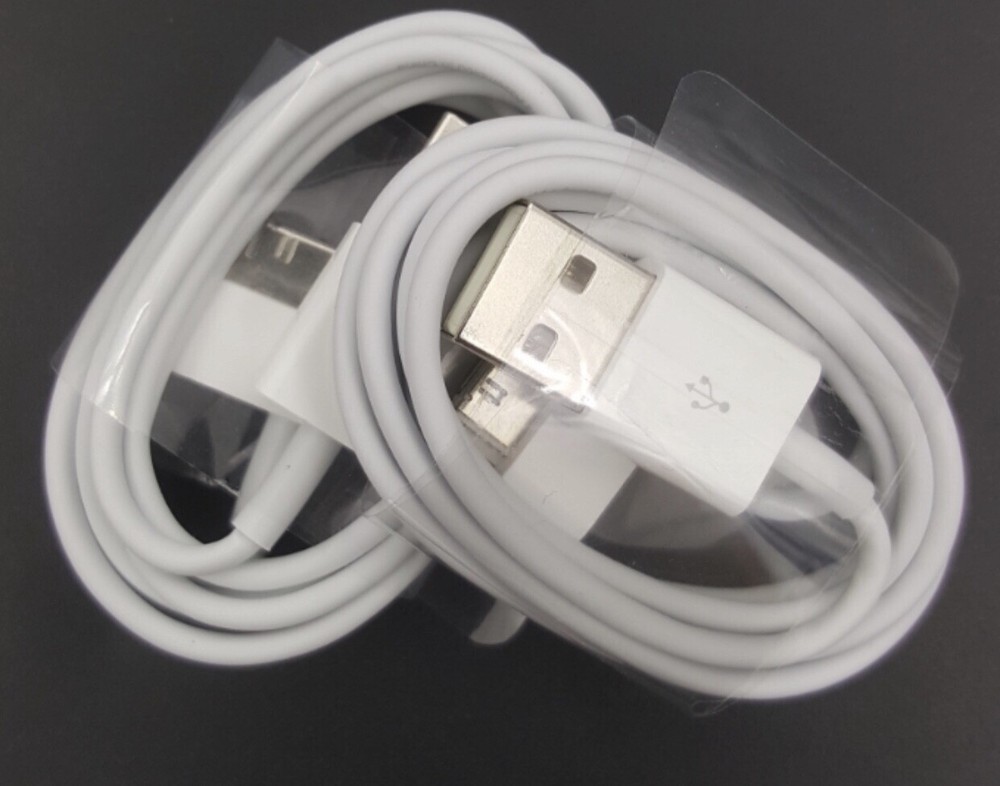 2x USB Sync Data Charging Charger Cable Cord fits iPhone 4 4S iPod Touch 4th Gen