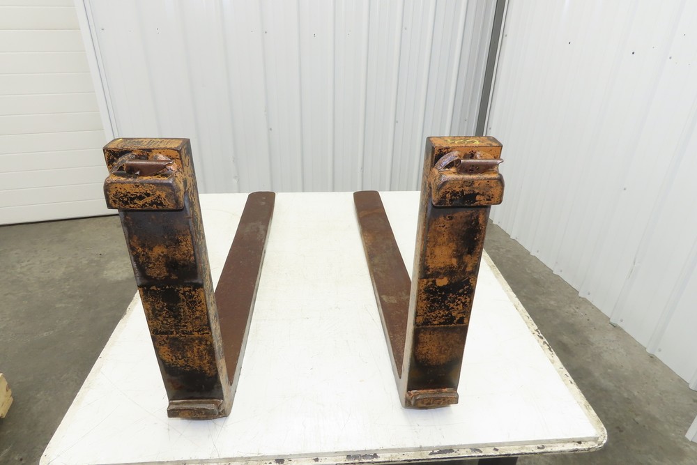 4x40" Class 2 Steel Forklift Fork Tines 16" Carriage 1-Pair