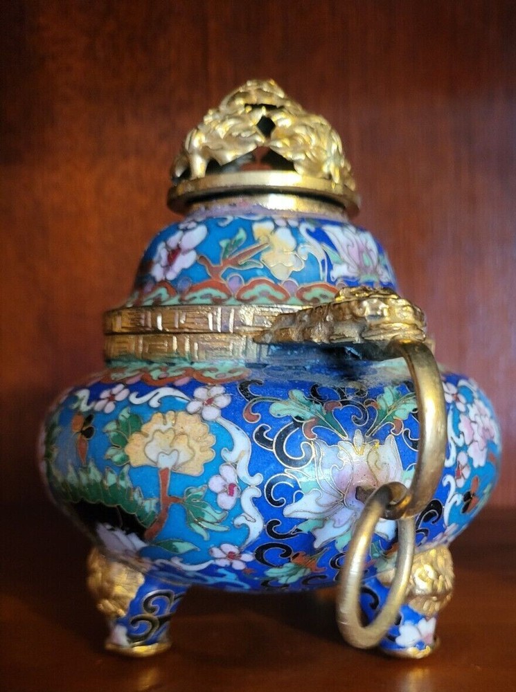 Vintage Oriental Cloisonne insense burner