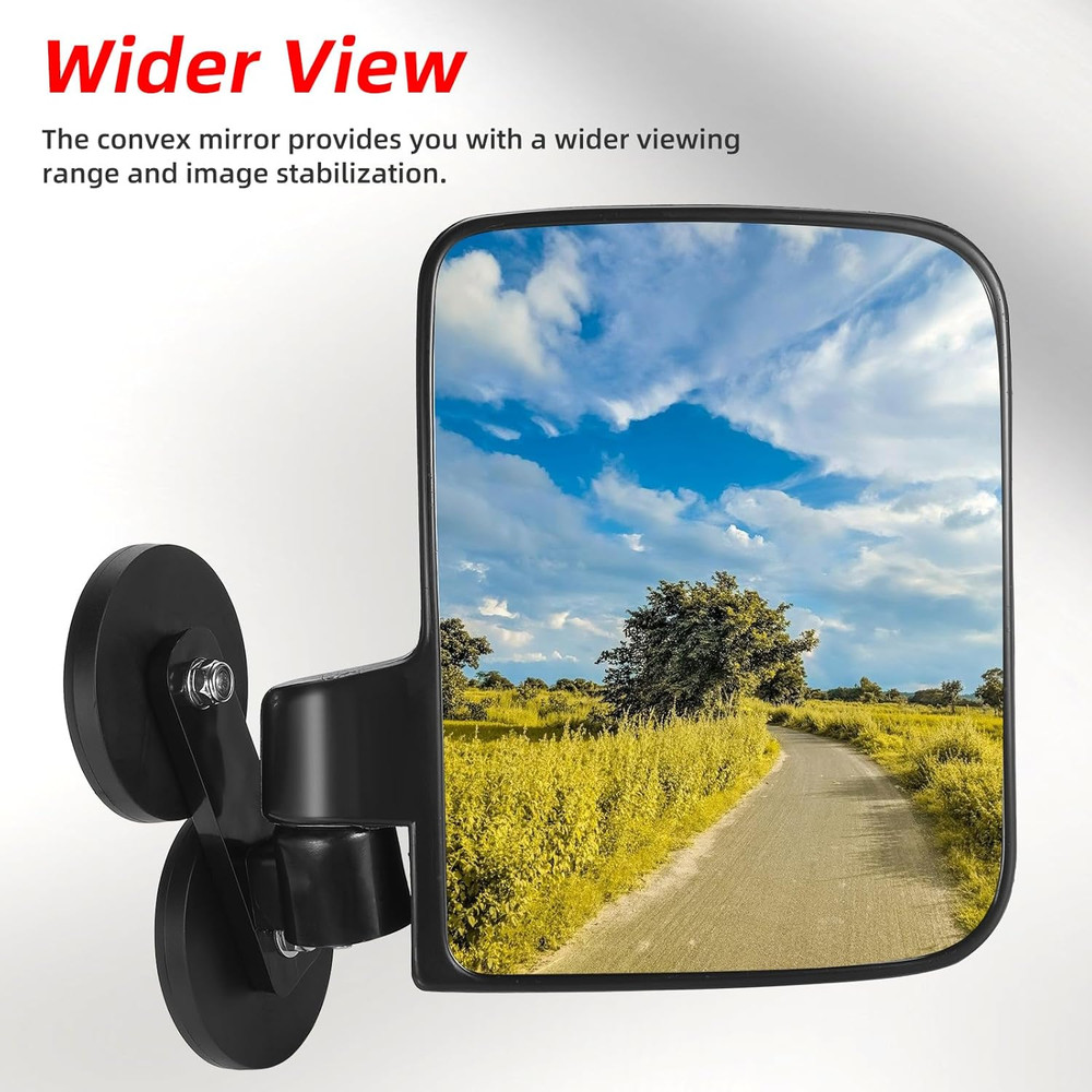 Universal Magnetic Tractor Mirrors, Side Mirrors for Tractors, Golf Carts, Forkl