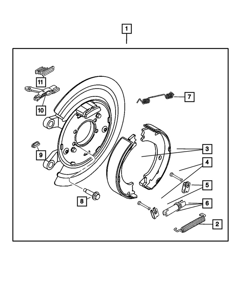 Genuine Mopar Upper Shoe Return Spring 5093705AA