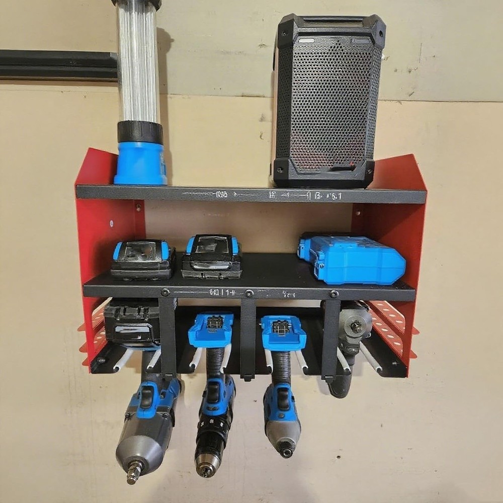 Power Tool Organizer Wall Mount, Utility Racks 3 Layers Storage Rack, Mini Ch...