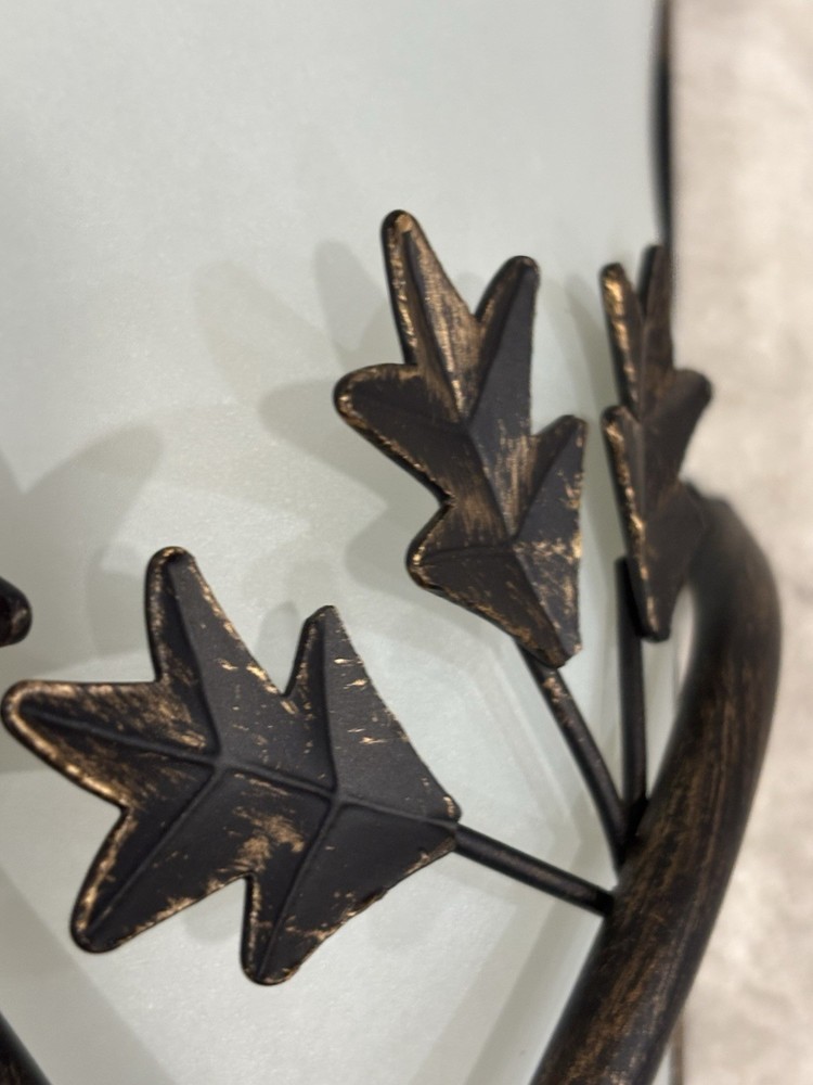 Metal Leaf Wall Sconce Battery Operated