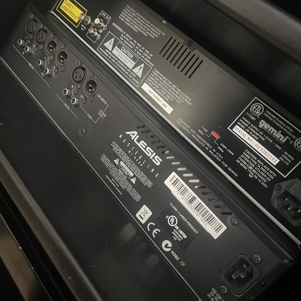 Gemini CD-110 Professional Single Rack-Mountable DJ CD Player EXCELLENT