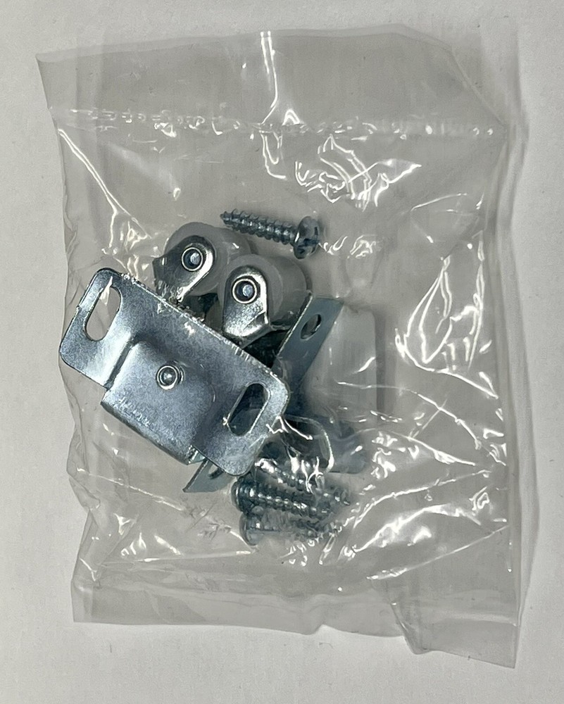 100 Pack Zinc Double Roller Catch with Prong for Cabinet Doors / Latch