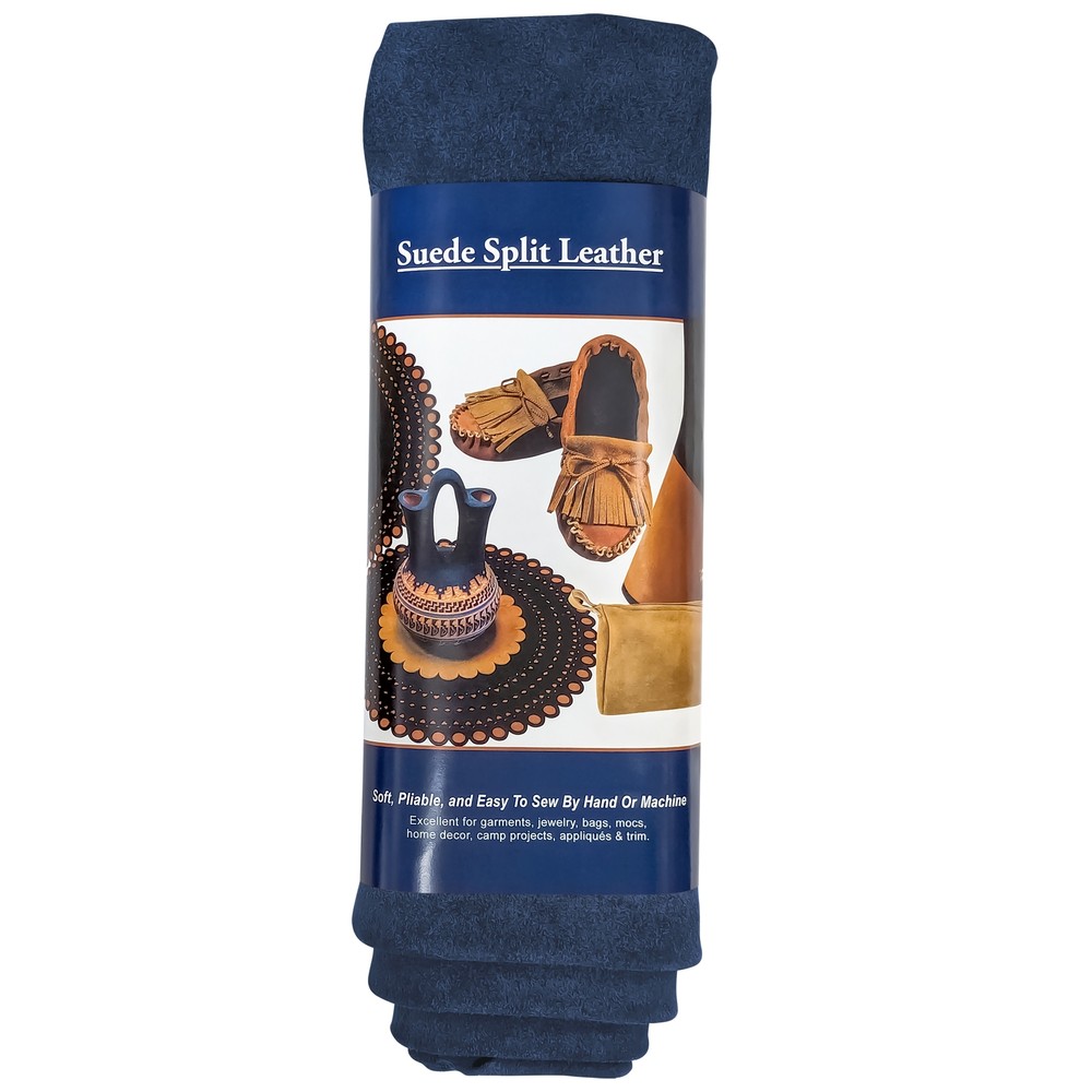 Realeather Crafts Suede Splits-Cadet Blue