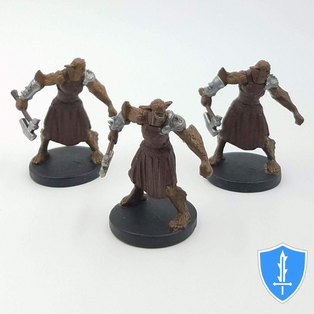 Bugbear (battleaxe) x3 - Monster Menagerie 2 #12 D&D Miniature