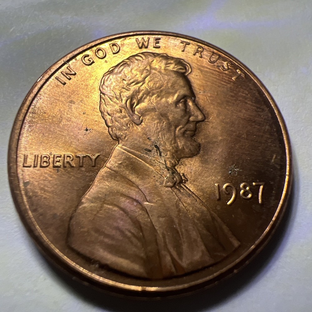 1987  P Lincoln Memorial Red UC Cent
