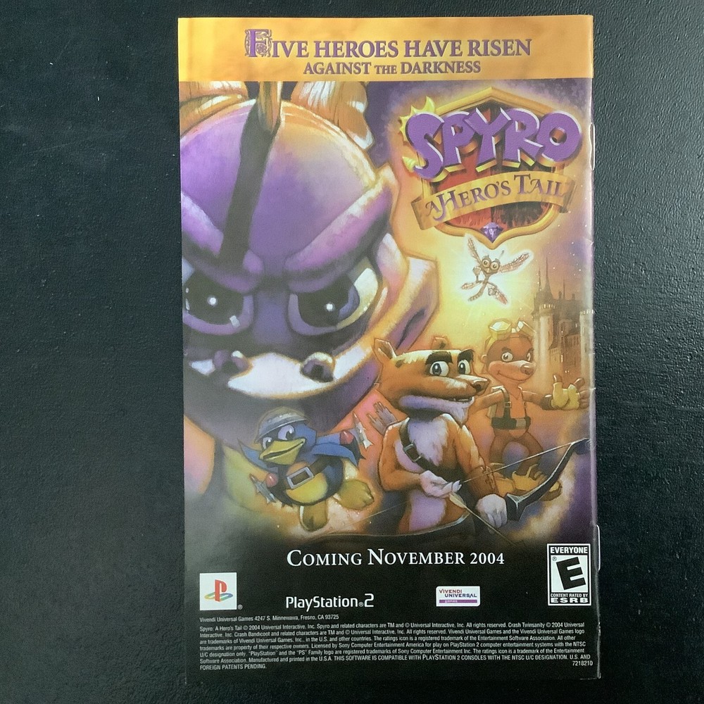 Crash Twinsanity PS2 PlayStation 2 Instruction Manual Only