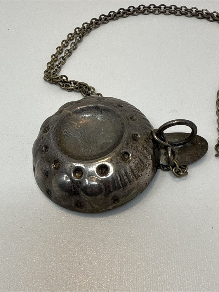 Silverplated Tastevin Wine Tasting Cup and Chain