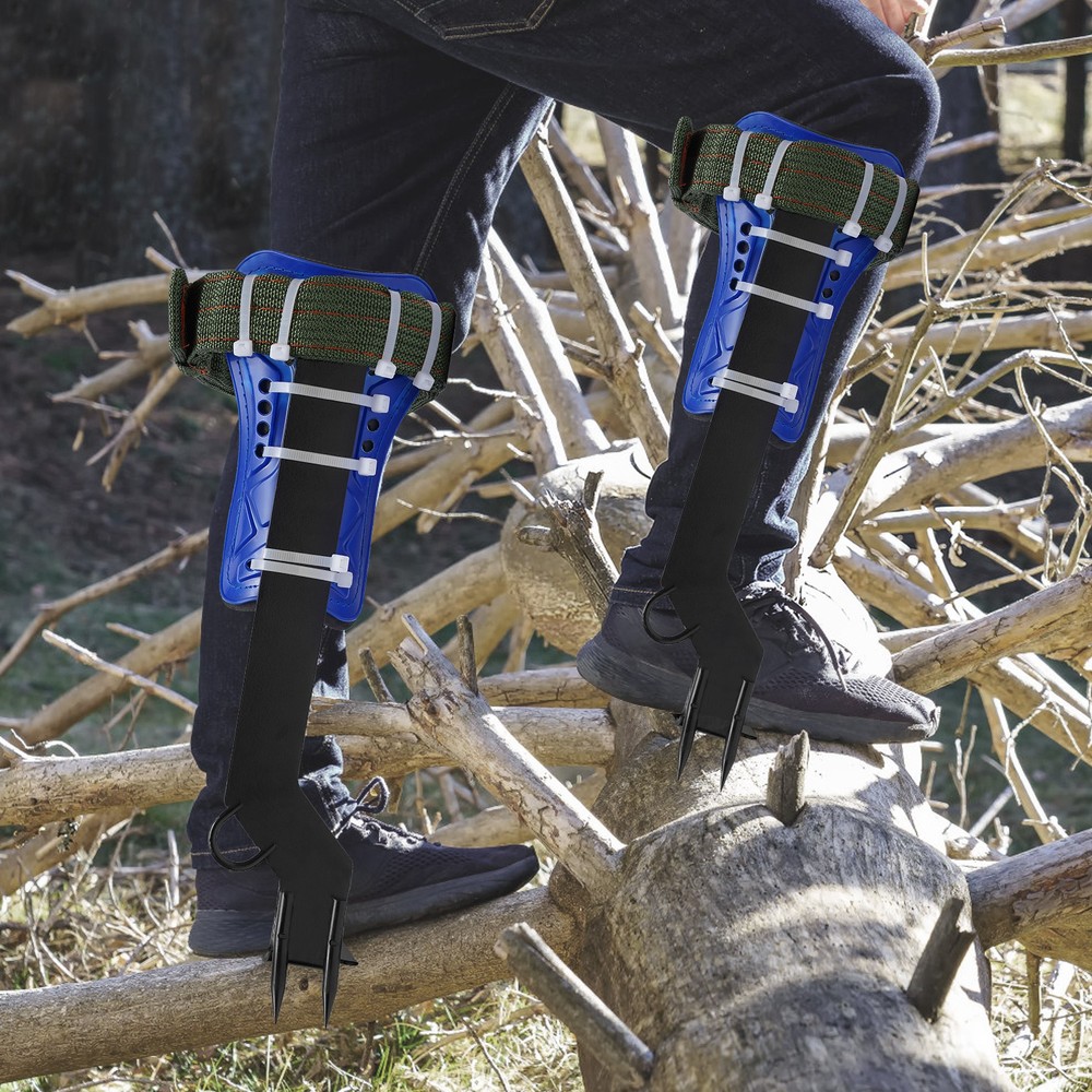 2-Gear Tree Climbing Spike Set Pole Climbing Spurs W/ Security Belt & Foot Strap